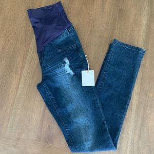 PinkBlush Maternity Jeans (dark & distressed)